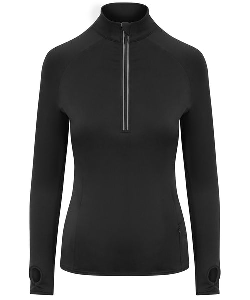 AWDis Just Cool Girlie Cool Flex Long Sleeve Half-Zip Top for Active Women