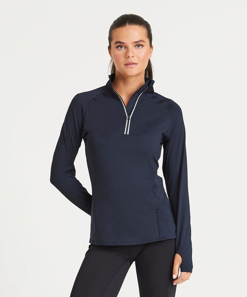 AWDis Just Cool Girlie Cool Flex Long Sleeve Half-Zip Top for Active Women