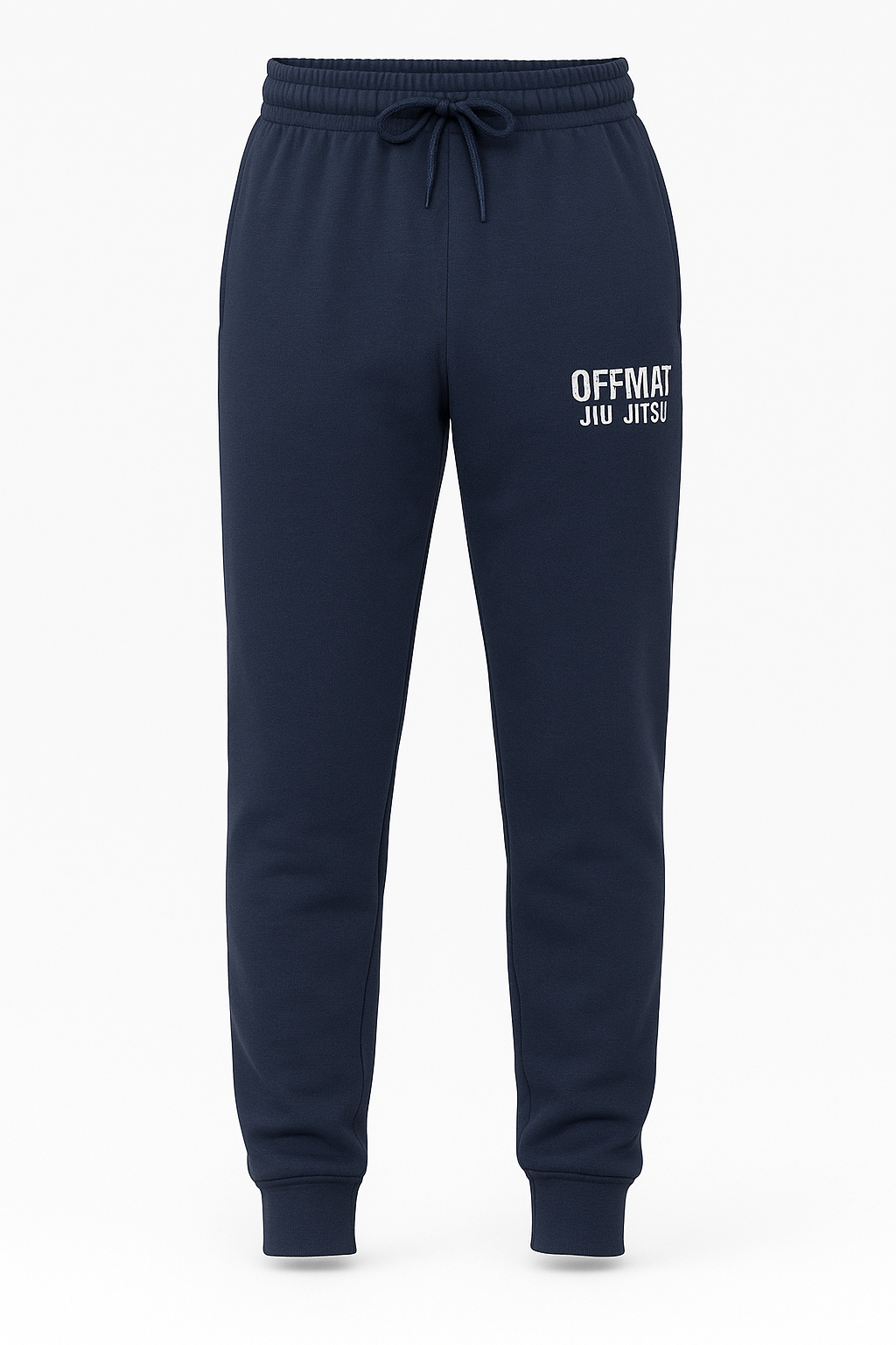 OFFMAT Jog Pants Cotton Fleece Elastic Waistband Rib Cuffs